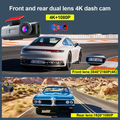 Pachet Aspirator AirPro4 Argintiu/Mov + Camera Auto 4K fata + Camera Auto 1080P spate WIFI + Card Memorie 64GB
