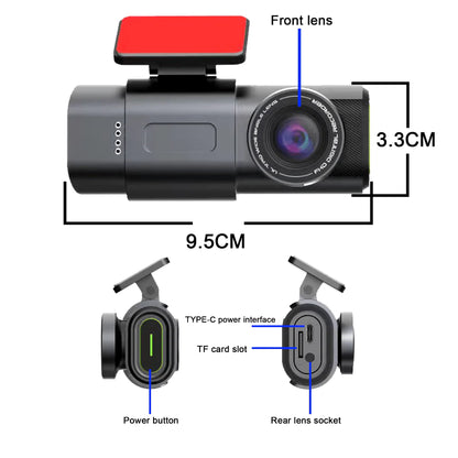 Camera auto 4K ecran LCD + camera spate 1080P DVR WIFI , Vizionare nocturna, Monitorizare parcare 24h